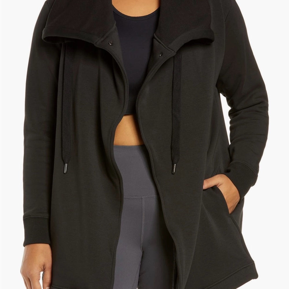 Zella Charcoal Open Front Jacket Plus Size